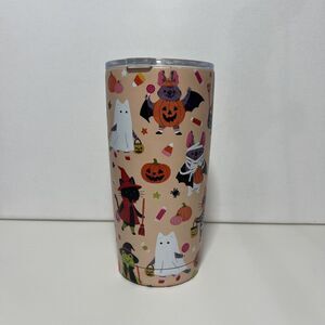 Clementine Halloween Kittens Mice Frogs & Pumpkin Tumbler Insulated Mug 20oz New